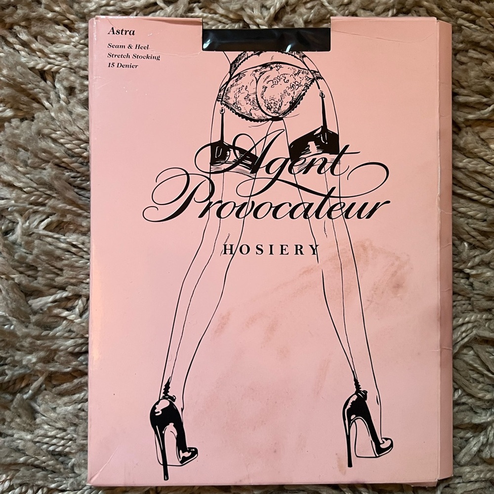 SOLD— Agent Provocateur Astra Stocking Black Size M. NWT